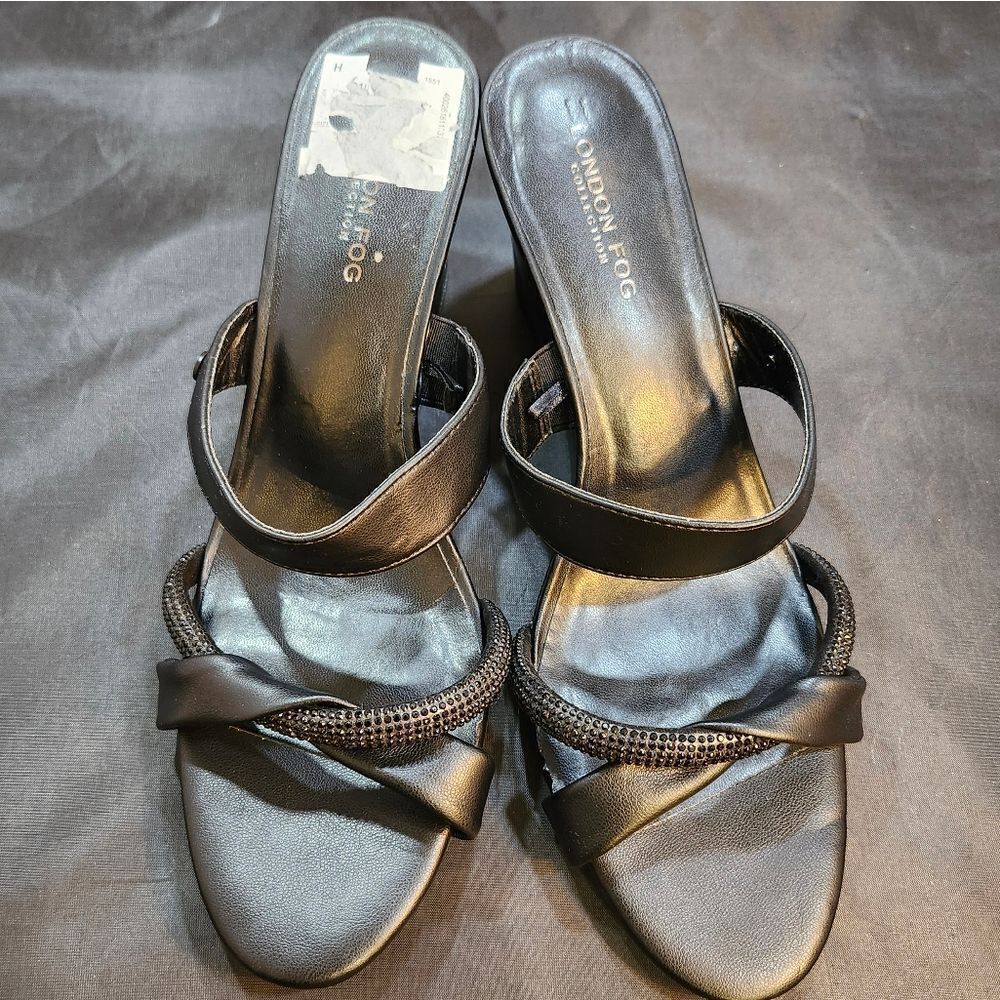 BRAND NEW LONDON FOG OPEN-TOE DOUBLE STRAP WEDGE PLATFORM SANDAL